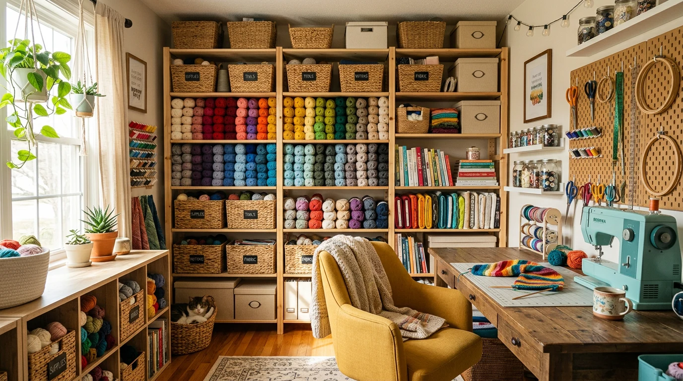 How to Set Up a Craft Room on Any Budget (Even a Tiny Corner) — GrannyHobby.com