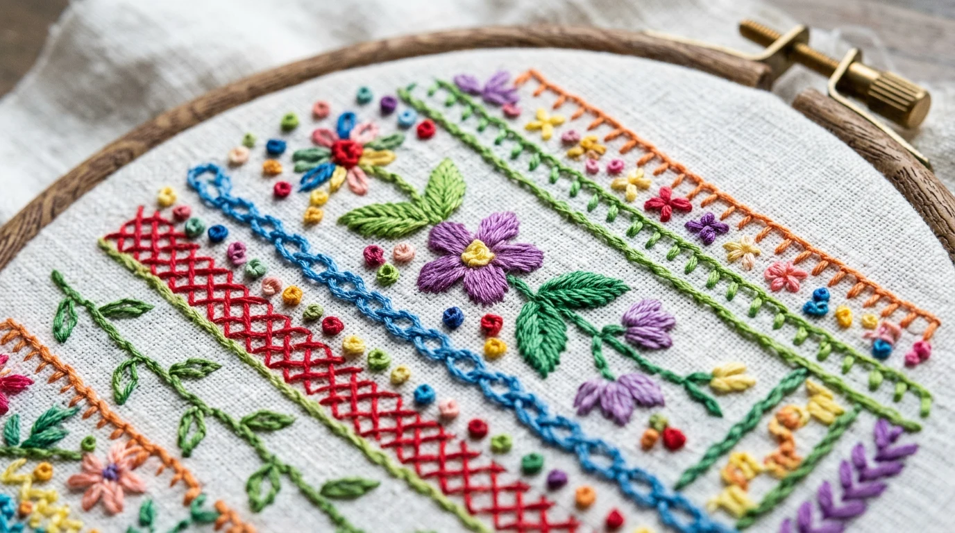15 Essential Embroidery Stitches for Beginners (With Step-by-Step Instructions) — GrannyHobby.com